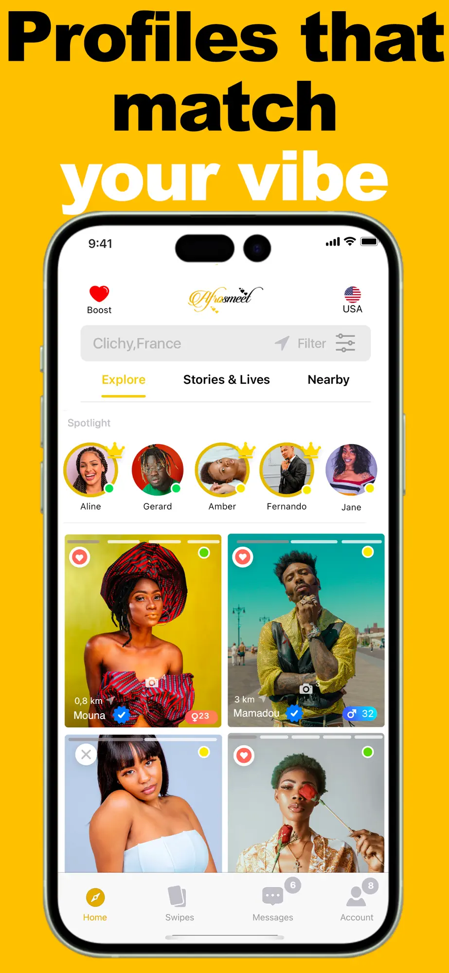 AfrosMeet – Black Dating App Screenshot 2
