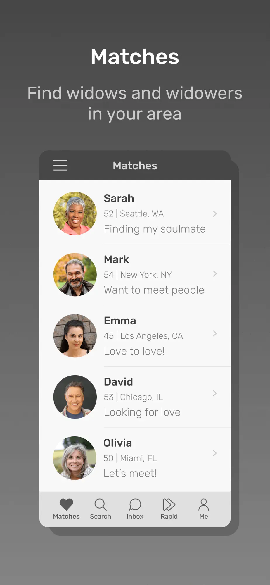 Dating a Widower App Screenshot 1