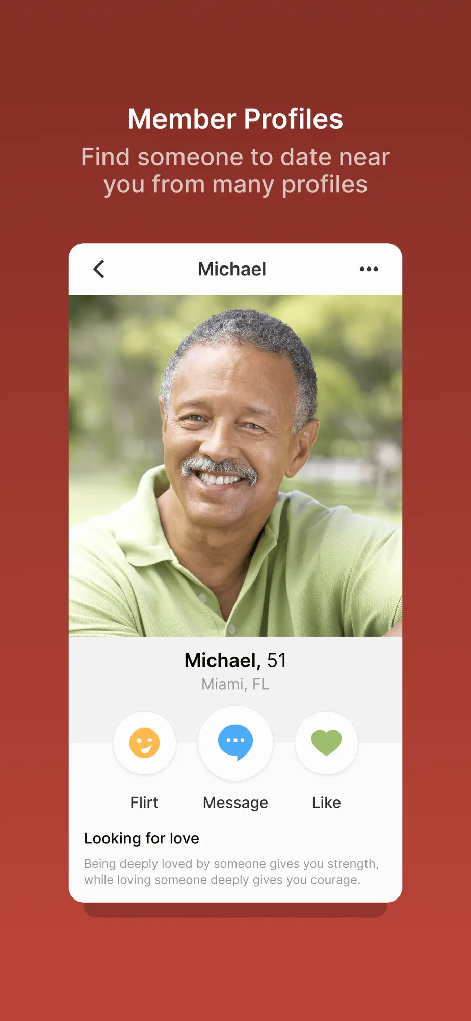 Widow Singles Dating App Screenshot 2